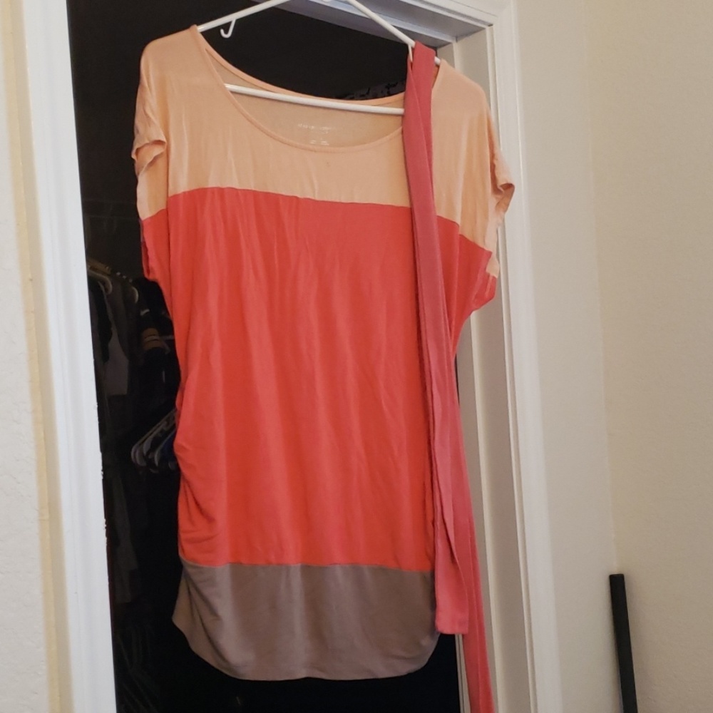 Materning short sleeve belted shirt